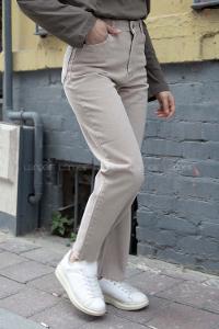 Modalamelif Paça Kesik Bol Paça Jean Kum  Beji