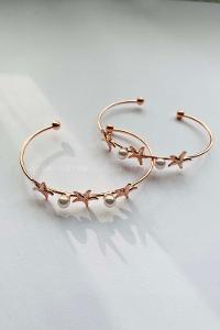 Modalamelif Rose Gold Deniz Yıldızı İnci Bileklik