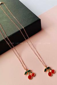 Modalamelif Rose Gold Kiraz Kolye