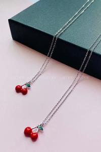 Modalamelif Tonbul Gümüş Kiraz Kolye