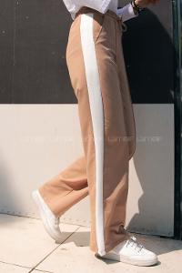 Modalamelif Yanı Garnili Çımalı Eşofman Camel