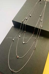 Modalamelif 3lü İtalyan Zincir Kelebekli Gümüş Kolye