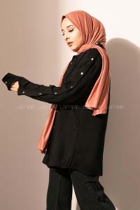 Modalamelif Kol Çıtçıtlı Gabardin Ceket Siyah