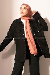 Modalamelif Kol Çıtçıtlı Gabardin Ceket Siyah