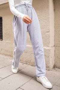 Modalamelif Yanı Şeritli Eşofman Altı Gri