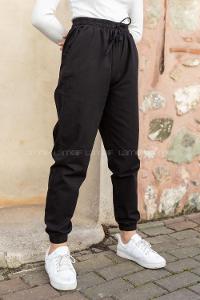 Modalamelif Bel Ve Paça Lastikli Rahat Pantolon Siyah