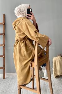 Modalamelif Kuşak Bağlamalı Uzun Tunik Camel