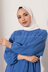 White Wool Printed Scarf