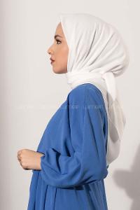 White Wool Printed Scarf