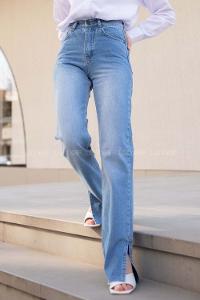 Modalamelif Paça Yırtmaçlı Çift Cepli Jean Açık Mavi