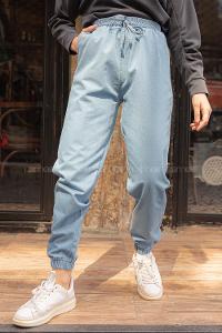 Modalamelif Beli Lastikli Rahat Pantolon Açık Mavi
