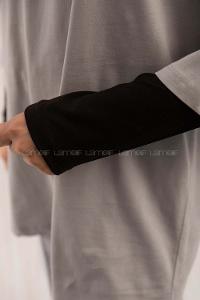 Lamelif Düz Renk Uzun Kol İçlik Siyah