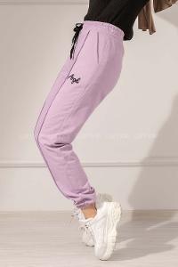 Modalamelif Beli Lastikli Angel Nakışlı Eşofman Lila