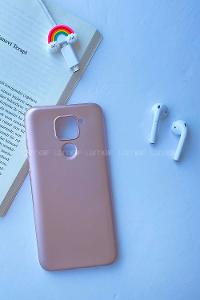 Modalamelif Redmi Note 9 Rubber Silikon Telefon Kılıfı Pudra