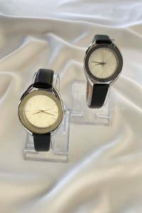 Modalamelif Siyah Gümüş Çerçeve Dizayn Saat