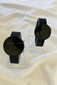 Modalamelif Siyah Yuvarlak Led Saat