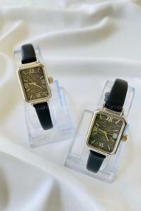 Modalamelif Vintage Siyah Gümüş Çerçeve Saat