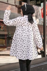 Modalamelif Hakim Yaka Desenli Tunik Siyah