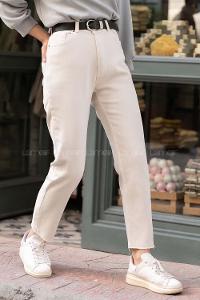 Modalamelif Paça Kesik Mom Jean Taş