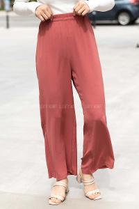 Modalamelif Bel Lastikli Salaş Pantolon Gül