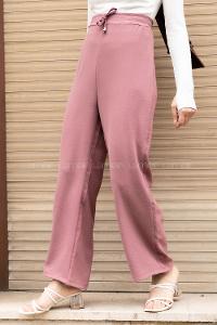 Modalamelif Bel Lastikli Salaş Pantolon Lila