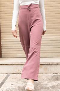 Modalamelif Bel Lastikli Salaş Pantolon Lila