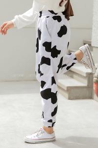 Modalamelif Dalmaçyalı Eşofman Altı Beyaz Siyah