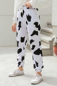 Modalamelif Dalmaçyalı Eşofman Altı Beyaz Siyah