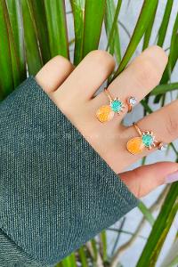 Modalamelif Gold Ananas Yüzük