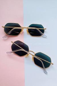 Modalamelif Pudra Siyah Aynalı Cam Mona Gözlük