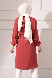 Modalamelif Bel Bağcıklı Önü Fermuarlı Trenç Koyu Pembe