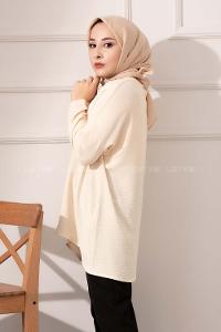 Modalamelif Düşük Kol Ayrobin Bluz Taş