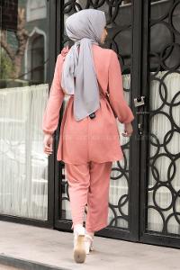 Modalamelif Omuz Fırfırlı İkili Takım Gül