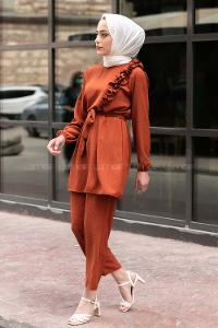 Modalamelif Omuz Fırfırlı İkili Takım Taba