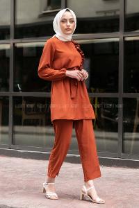 Modalamelif Omuz Fırfırlı İkili Takım Taba