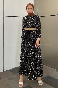 Modalamelif Hasır Kemerli Pegasus Elbise Siyah