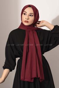 Modalamelif Acı Bordo Pamuk Vual Şal