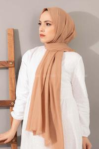 Lamelif Camel Pamuk Vual Şal