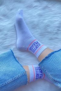 Modalamelif Coffee Soket Çorap Beyaz