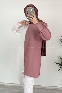 Modalamelif Renk Garnili Gömlek Gül