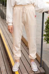 Modalamelif Asimetrik Kesim Şalvar Eşofman Bej