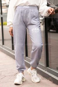 Modalamelif Asimetrik Kesim Şalvar Eşofman Gri