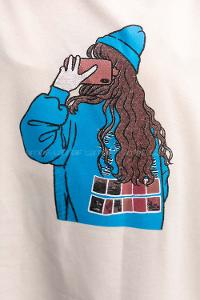 Modalamelif Kız  Baskılı Sweatshirt Bej