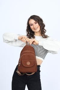 Modalamelif Krinkıl Sırt Çanta Taba