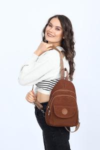 Modalamelif Krinkıl Sırt Çanta Taba