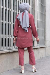 Modalamelif  Önü Fırfırlı İkili Takım Gül