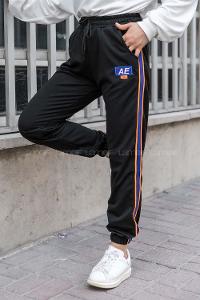 Modalamelif Yanı Şeritli Eşofman Altı Siyah