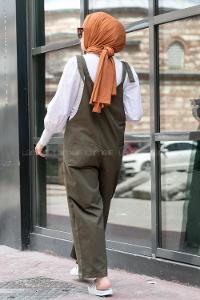 Modalamelif Bol Paça Tulum Asker Yeşili