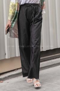 Modalamelif Beli Lastikli Paça Püsküllü  Pantolon Siyah