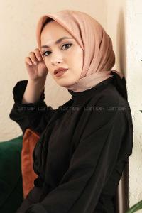 Modalamelif Monoğram Eşarp Camel-Siyah